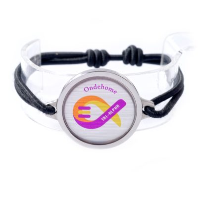 Bracelet Protection anti-ondes électromagnétique Ondehome Tri-Alpha Acier inoxydable et élastique 1