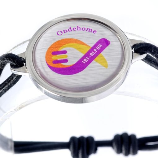Bracelet Protection anti-ondes électromagnétique Ondehome Tri-Alpha Acier inoxydable et élastique 7